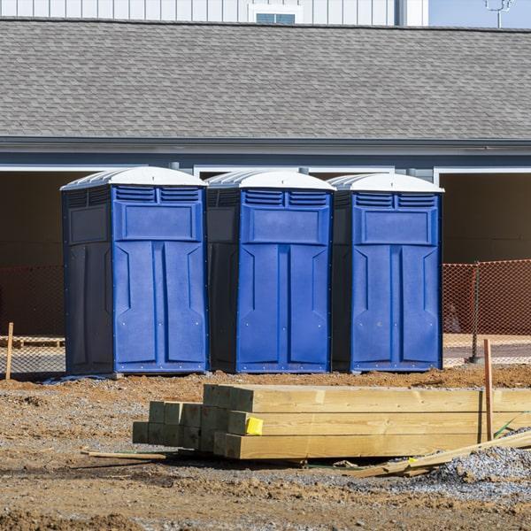 Heavy-duty construction site porta potty in Cypress, California